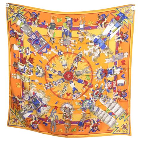 foulard hermes kachinas|Hermes pleated scarf price.